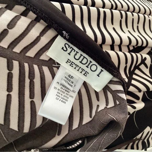 Studio I Petite Size 4 polyester print slip-on dress NWT - Picture 7 of 8